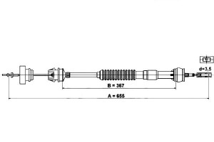 Linka Sprzęgła Peugeot 306 1.8-2.0d 04.93-12.02 At