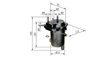 Filtr Paliwa Nissan 1,5dci 05- Z Wejściem Na Czujn