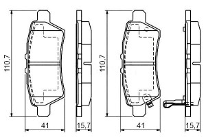Klocki Hamulcowe Nissan Tył Pathfinder 05- Bosch