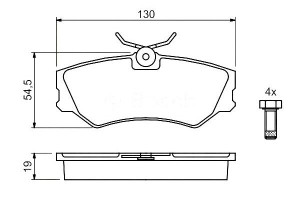 Klocki Hamulcowe Vw Przód T4 09 90 14 Bosch