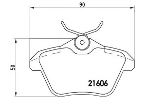Klocki Hamulcowe Alfa Romeo 156 97- Tył Brembo