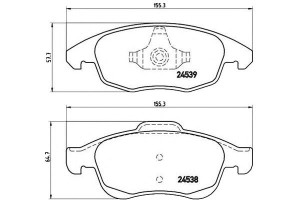 Klocki Hamulcowe Citroen C4 Picasso 06- Brembo
