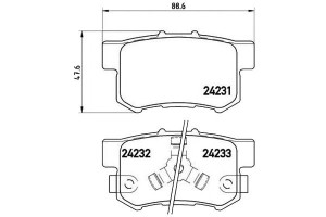 Klocki Hamulcowe Honda Cr-v 04-06 Tył Brembo