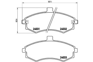 Klocki Hamulcowe Hyundai Elantra 01- Brembo