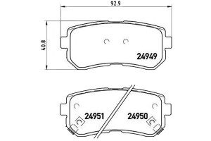Klocki Hamulcowe Hyundai I20 08- Tył Brembo