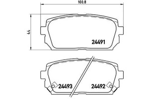 Klocki Hamulcowe Kia Carens Iii 06- Tył Brembo