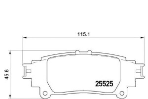 Klocki Hamulcowe Lexus Gs250 12- Tył Brembo