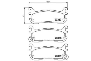 Klocki Hamulcowe Mazda 323 94-98 Tył Brembo