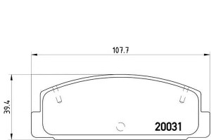 Klocki Hamulcowe Mazda 323 S 98-04 Tył Brembo