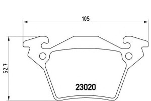 Klocki Hamulcowe Mercedes Vito 97-03 Tył Brembo