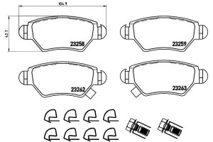 Klocki Hamulcowe Opel Astra G Zafira Tył Brembo
