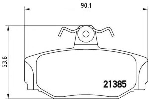 Klocki Hamulcowe Volvo 740-760 -96 Tył Brembo