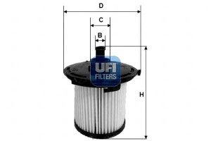 Filtr Paliwa Transit 2.2tdci 12- Ufi
