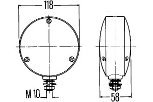 Lampa Kierunkowskazu (kolor Szkła: Pomarańczowy) I
