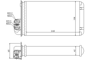 Nagrzewnica (248x158x42) Peugeot 406 1.6-3.0 11.95