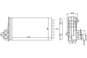 Nagrzewnica (245x138x42) Citroen Xsara Picasso Peu