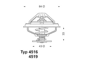 Termostat Bmw 85c M60 70 E34 Wahler
