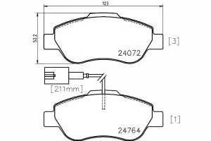Klocki Hamulcowe Fiat Przód 500 07- 1,3d Ka 09- 1,