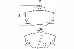 Klocki Hamulcowe Fiat Przód Punto 93- Z Abs 146 Ti