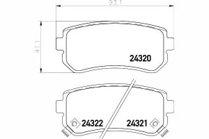 Klocki Hamulcowe Kia Tył Cee'd I30 Accent Rio Spor