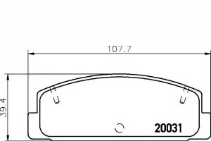 Klocki Hamulcowe Mazda Tył 323 1.9 16v 98-04 Texta