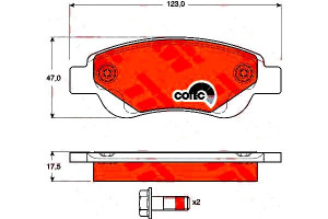 Klocki Hamulcowe Citroen Przód C1 107 Aygo 05- 1,0