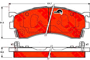 Klocki Hamulcowe Mazda Przód 626 91- Probe 323 98-