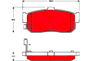 Klocki Hamulcowe Nissan Tył Almera 98- 00- Primera