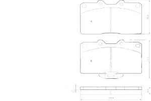 Klocki Hamulcowe Mitsubishi 3000gt 92-99 A.b.s.