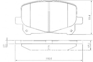 Klocki Hamulcowe Toyota Previa 00-03 Przód A.b.s.