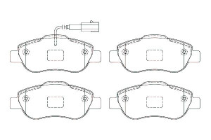 Klocki Hamulcowe Fiat Przód 500 07- 1,3d Ka 09- 1,