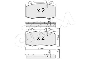 Klocki Hamulcowe Mercedes W220 S-klasa 02-05z Czuj