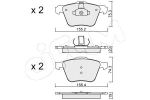 Klocki Hamulcowe Ford S-max 2.5st 06- Cifam