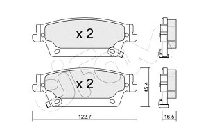 Klocki Hamulcowe Cadillac Srx 04-08 Tył Cifam