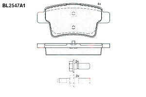 Klocki Hamulcowe Citroen C4 16.4mm Wva24540 Kpl Ft