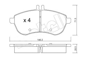 Klocki Hamulcowe Mercedes C W204 07- Metelli