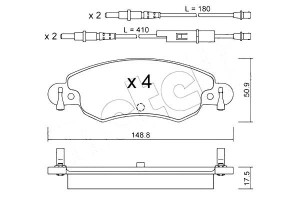 Klocki Hamulcowe Citroen C5 1,8 16v 01- Metelli