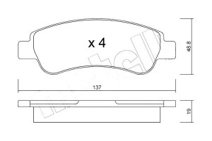 Klocki Hamulcowe Citroen Jumper 06- Tył Metelli