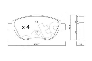 Klocki Hamulcowe Citroen C3 Picasso 09- Metelli