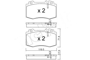 Klocki Hamulcowe Mercedes S W220 02-05 Czuj Metell