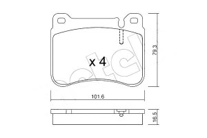 Klocki Hamulcowe Mercedes C W203 00-07 Metelli