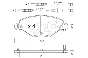 Klocki Hamulcowe Citroen C5 2,0-2,0hdi 01- Metelli