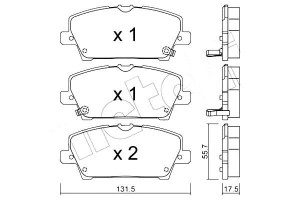 Klocki Hamulcowe Honda Civic Vii 06- Metelli