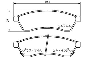 Klocki Hamulcowe Mintex 96475028 37747 Pad1672 510