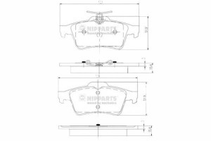 Klocki Hamulcowe Tył Mazda 3 Opel Vectra C Nippart