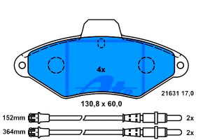 Klocki Hamulcowe Citroen Xantia 1.6-2.0d 03.93-04.