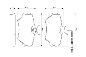 Klocki Hamulcowe Renault Przód Laguna 1,8 93-94 Bo
