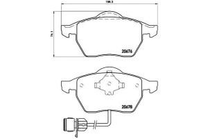 Klocki Hamulcowe Audi 100 A6 Z Czuj. Brembo
