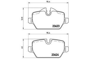 Klocki Hamulcowe Bmw 3 E90 05- Tył Brembo