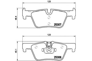 Klocki Hamulcowe Bmw 3 F30 12- Tył Brembo